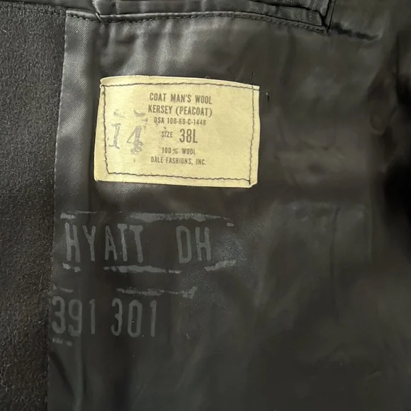 Kersey Men's Wool Pea‎ Coat Size 38 L